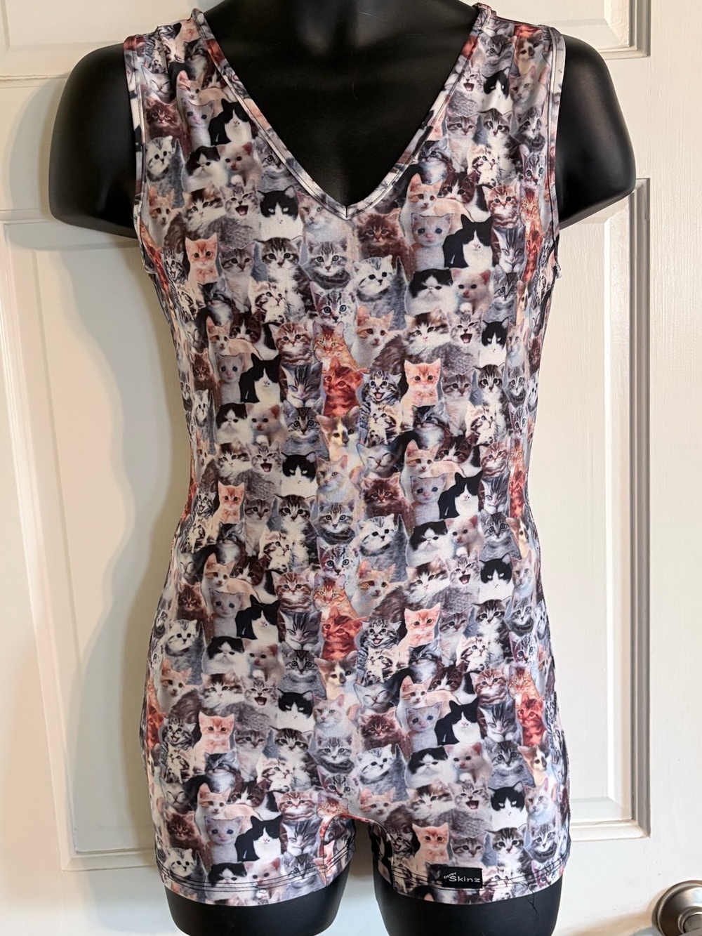 Cat Print Singlet or Swimsuit by Derby Skinz.